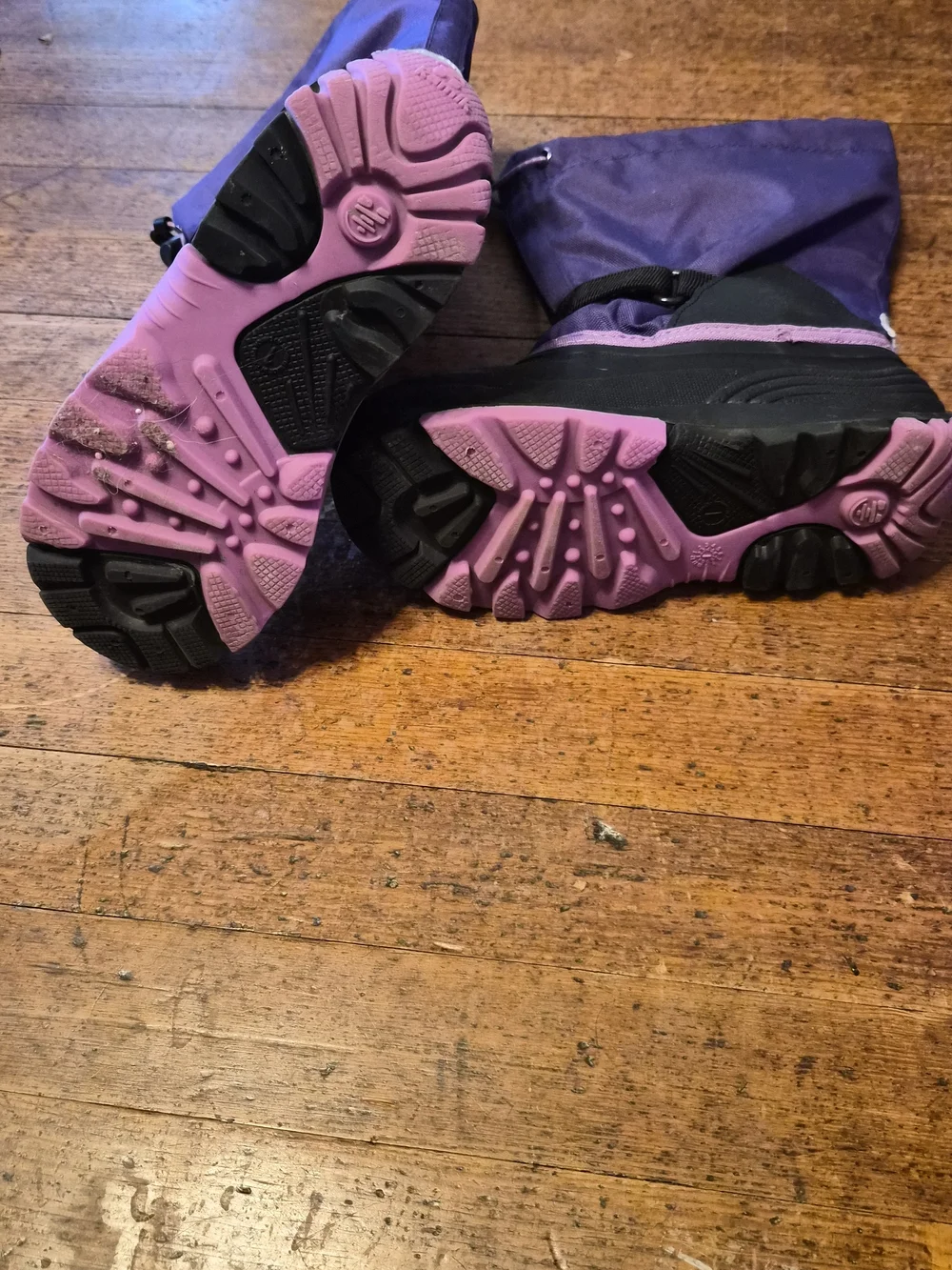 EUC Kamik Snow Boots Size 1 Purple/Pink Insulated Waterproof Winter Boots